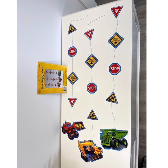 3-Piece "Under Construction" Hanging Birthday Party Decorations - Picture 4 of 5